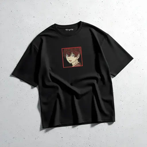 TRYRIX Embroidered Chifuyu Matsuno Anime T-Shirt | 240 GSM Loopknit Cotton