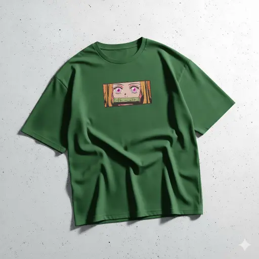 Nezuko Kamado Anime Graphic T‑Shirt by TRYRIX – Premium 240GSM Loopknit Cotton, Durable & Sturdy